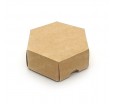 Шестигранная маленькая коробка с крышкой из картона