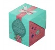 Картонная коробка куб с крышкой трапецией для упаковки товаров