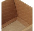 Двухцветная квадратная крафт-коробка с шубером для упаковки продукции