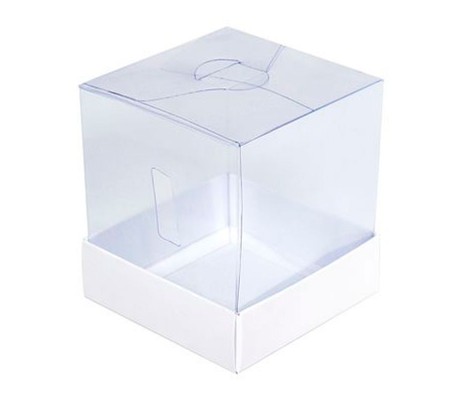 Картонная коробка с прозрачной крышкой для еврокружки 