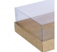 Маленькая квадратная коробка из картона с ПВХ крышкой