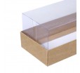 Прямоугольная коробка из картона и ПВХ с высокой крышкой для сувениров