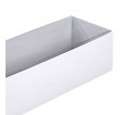 Удлиненная коробка из картона с прозрачной крышкой внутрь 