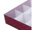 Картонная коробка с решеткой на 12 секций и крышкой ПВХ