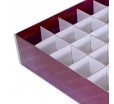Картонная коробка с решеткой на 35 секций и крышкой ПВХ