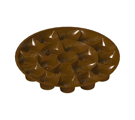Круглый коррекс для конфет на 19 равных ячеек для упаковки ассорти, шоколада или трюфелей