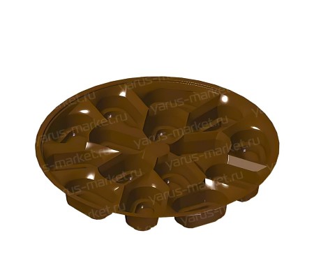 Круглый коррекс на 15 конфет овальной формы 