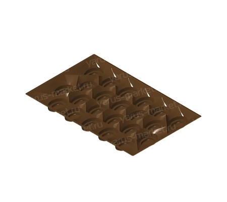 Прямоугольный коррекс для 22 конфет для упаковки ассорти