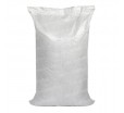 Полипропиленовый мешок на 25 килограмм белого и зеленого цвета для фасовки товаров