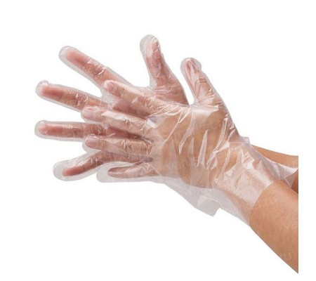 Одоразовые полиэтиленовые перчатки с широкой манжетой для защиты рук