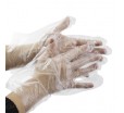 Одоразовые полиэтиленовые перчатки с широкой манжетой для защиты рук