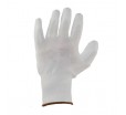 Белые рабочие перчатки из нейлона с полиуретановым покрытием и высокой манжетой