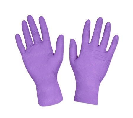 Перчатки нитриловые текстурированные на пальцах  