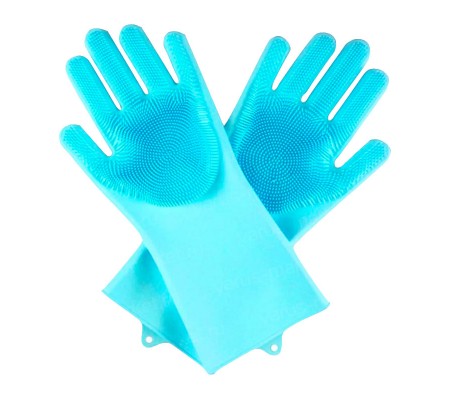 Силиконовые перчатки с ворсинками для работы в горячей воде