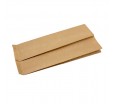 Ламинированный пакет из жиростойкой крафт бумаги с V дном, окном и сварными швами 