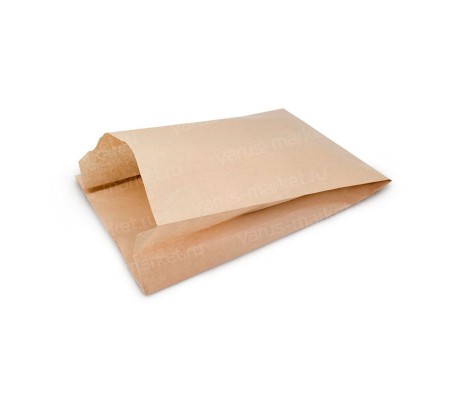 Крафт-пакет с V дном и боковыми складками для упаковки хлебной лепешки из тандыра 