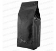 Черный бумажный металлизированный пакет с центральным швом упаковки для чая и кофе