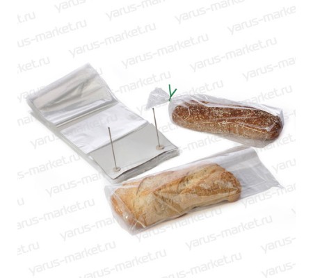 Викет-пакеты для упаковки хлеба и хлебобулочных изделий со скобой для крепления