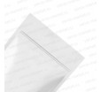 Белый металлизированный пакет дой-пак с прозрачной стороной и замком зип-лок  