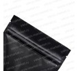 Черный пакет дой-пак с прозрачным овальным окном и застежкой зип-лок для упаковки сыпучих продуктов