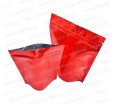 Красный матовый металлизированный дой-пак с  замком зип лок для фасовки пищевой продукции