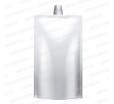 Белый и серебряный пакет дой-пак пакет из пластика с боковым дозатором для жидких продуктов