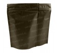 Темно-коричневый крафт-пакет дой-пак с металлизированным внутренним слоем для сохранения температуры 