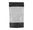 Черный крафт дой-пак с широким прозрачным окном для упаковки сыпучих и штучных пищевых продуктов