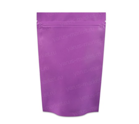 Металлизированный фиолетовый дой-пак с застежкой зип-лок