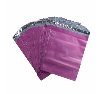 Фиолетовый курьерский пакет с липким клапаном без кармана