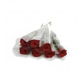 Прозрачный конусный пакет для одной розы или других цветов с длинным стеблем