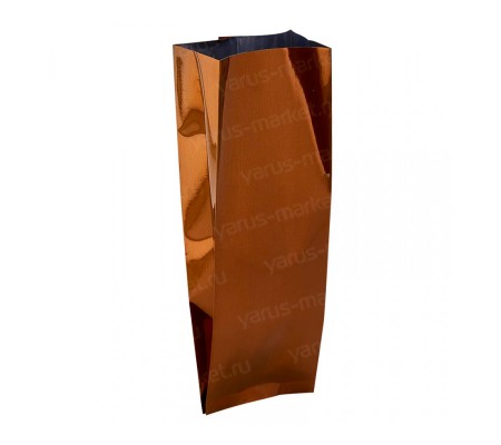 Двухшовный пакет коричневый глянец из трех слоев пищевой пленки