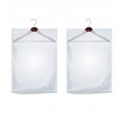 Прямой прозрачный пакет ПВД с отверстием под вешалку для упаковки одежды