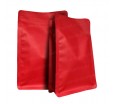 Восьмишовный красный пакет с плоским дном и отрывным замком зип лок