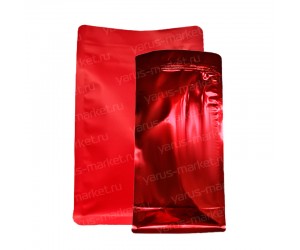 Восьмишовный красный пакет с отрывным замком зип лок