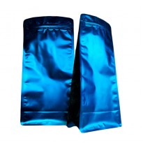 Восьмишовный синий пакет с отрывным замком зип лок