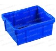 Пластиковый ящик, 480х392х220 мм, синий, для хранения продуктов