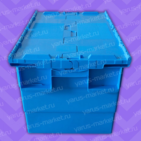 Пластиковый ящик 600х400х420 для разного вида товара синий