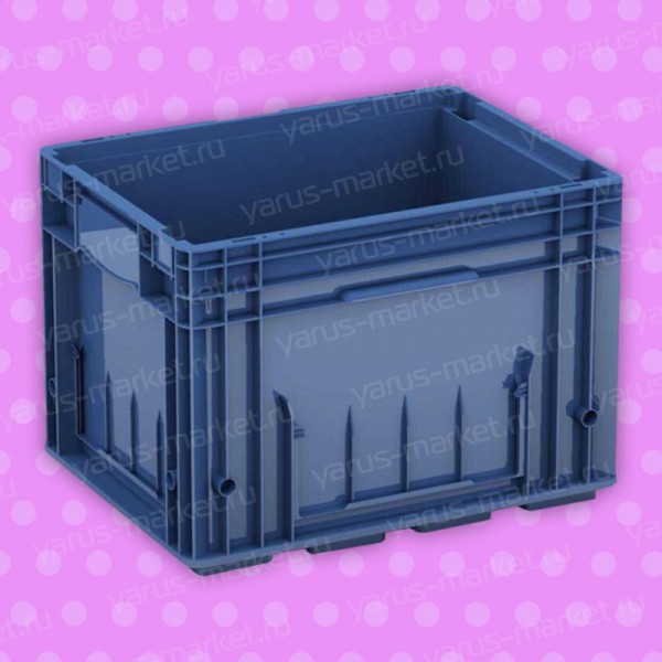 Пластиковый ящик 396х297х280 мм. для замороженных продуктов синий