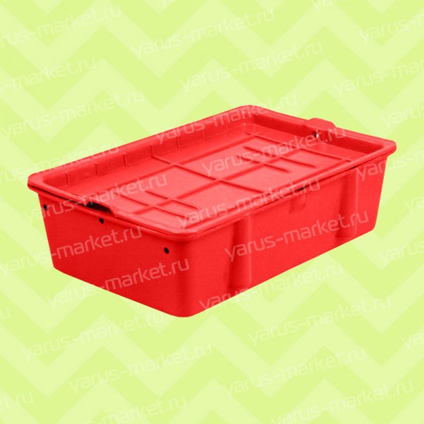 Пластиковый ящик, 502х332х150 мм., для сырков, красный