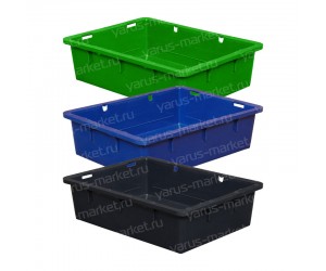 Пластиковый ящик, 532х400х141 мм., для транспортировки продуктов