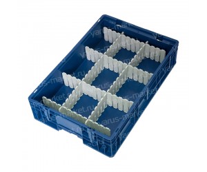 Пластиковый, универсальный ящик, 594х396х147.5 мм., синий