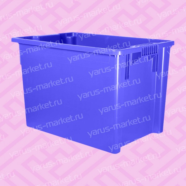  Универсальный пластиковый ящик, 600x400x350 мм., для мяса, рыбы