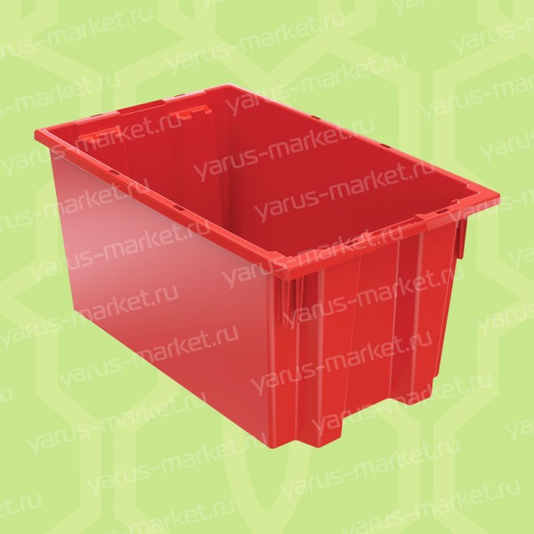 Универсальный пластиковый ящик, 600x400x350 мм., для мяса, рыбы