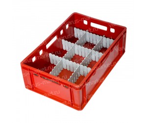 Пластиковый ящик, 600x400x200 мм., для бутылок/мелких товаров