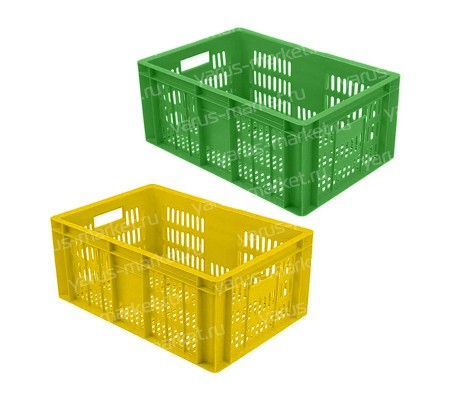 Пластиковый ящик, 600x400x250 мм., для перевоза овощей