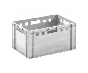 Пластиковый ящик, 600x400x300 мм., для хранения и охлаждения мяса