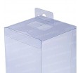 Прозрачная прямоугольная коробка из ПВХ с европодвесом для вертикальной выкладки