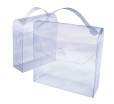 Прозрачная ПВХ коробка портфель с ручкой для упаковки товаров