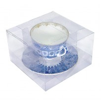 Прозрачная ПВХ коробка для чайной пары 